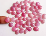 8-14mm Pink Sapphire Rose Cut Cabochons, 5 Pcs Natural Mix Shape Pink Sapphire