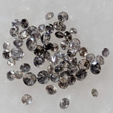 1mm Salt And Pepper Solitaire Brilliant Diamond For Jewelry (20 To 100 Pcs)