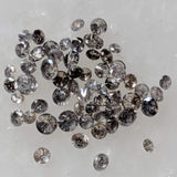 3-3.3mm Salt And Pepper Brilliant Cut Polished 5Pcs Solitaire Diamond for Ring