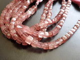 6.5-8 mm Strawberry Quartz Faceted Box, Strawberry Quartz Faceted Cube Beads