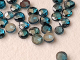 2-2.5mm Blue Round Rose Cut Flat Back Diamond Cabochon For Jewelry (2Pc To 8Pc)