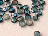 Blue Rose Cut Diamond, BESTSELLER 1.8-2 mm, Round Flat Back Cabochon