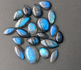 12-18mm Labradorite Plain Cabochons, Natural Mix Shape Labradorite Flat Back