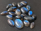 12-18mm Labradorite Plain Cabochons, Natural Mix Shape Labradorite Flat Back