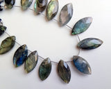 12x22 mm Labradorite Faceted Marquise Beads, Labradorite Beads, Faceted Marquise