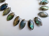 12x22 mm Labradorite Faceted Marquise Beads, Labradorite Beads, Faceted Marquise