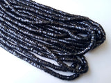 4.5-5.5 mm Black Spinel Beads, Black Spinel Faceted Spacer Beads, Black Spinel