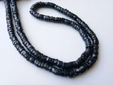 4.5-5.5 mm Black Spinel Beads, Black Spinel Faceted Spacer Beads, Black Spinel