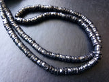 4.5-5.5 mm Black Spinel Beads, Black Spinel Faceted Spacer Beads, Black Spinel