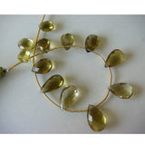 13x9 mm To 10x7 mm Lemon Quartz Micro Faceted Pear Shaped Briolettes, 12 Pieces