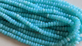 8-8.5 mm Peru Opal Plain Rondelle Beads, Peru Blue Opal Beads, Peru Opal Beads