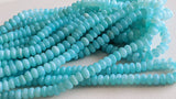 8-8.5 mm Peru Opal Plain Rondelle Beads, Peru Blue Opal Beads, Peru Opal Beads