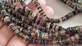 5-5.5 mm Multi Tourmaline Beads, Multi Tourmaline Faceted Spacer Beads