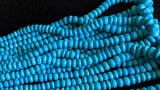 6-8mm Howlite Turquoise Plain Rondelle Beads, Plain Rondelle Beads, Chinese