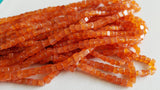 4-4.5 mm Carnelian Plain Box Beads, Natural Carnelian Cube Beads, Carnelian