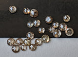 Light Champagne Rose Cut Diamond Cabochons, 2-3mm Round Flat Back Diamond for Jewelry (2Pcs To 4Pcs) - PPD617