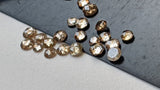 Light Champagne Rose Cut Diamond Cabochons, 2-3mm Round Flat Back Diamond for Jewelry (2Pcs To 4Pcs) - PPD617