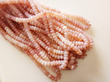 8 mm Pink Opal Plain Rondelle Beads, Shaded Pink Opal Beads, Pink Opal Beads