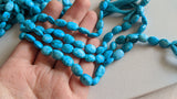 7-10mm Howlite Turquoise Faceted Oval Bead, Faceted Oval Bead, Chinese Turquoise