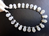 12-13 mm White Moonstone Beads, Natural White Moonstone Faceted Twisted Drops