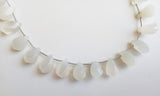 12-13 mm White Moonstone Beads, Natural White Moonstone Faceted Twisted Drops