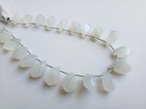 12-13 mm White Moonstone Beads, Natural White Moonstone Faceted Twisted Drops