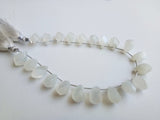 12-13 mm White Moonstone Beads, Natural White Moonstone Faceted Twisted Drops