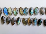 12x22 mm Labradorite Faceted Marquise Beads, Labradorite Beads, Faceted Marquise