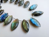 12x22 mm Labradorite Faceted Marquise Beads, Labradorite Beads, Faceted Marquise