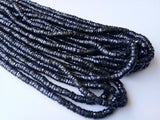 4.5-5.5 mm Black Spinel Beads, Black Spinel Faceted Spacer Beads, Black Spinel