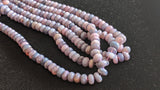 8-8.5 mm Lavender Opal Plain Rondelle Beads, Lavender Opal Beads, Lavender Beads