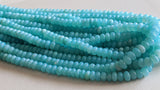 8-8.5 mm Peru Opal Plain Rondelle Beads, Peru Blue Opal Beads, Peru Opal Beads