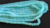 8-8.5 mm Peru Opal Plain Rondelle Beads, Peru Blue Opal Beads, Peru Opal Beads