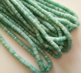 6-7 mm Amazonite Beads, Amazonite Faceted Spacer Beads, Amazonite Tyre Beads