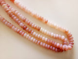 8 mm Pink Opal Plain Rondelle Beads, Shaded Pink Opal Beads, Pink Opal Beads