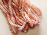 8 mm Pink Opal Plain Rondelle Beads, Shaded Pink Opal Beads, Pink Opal Beads