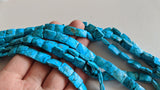 9-11 mm Howlite Turquoise Faceted Chewing Gum Shape Beads, Faceted Rectangle