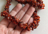 4-7 mm Carnelian Rough Chips, Carnelian Beaded Rope, Natural Carnelian Chips