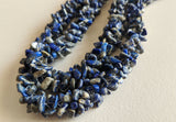 4-7 mm Lapis Lazuli Rough Chips, Lapis Lazuli Beaded Rope, Natural Lapis Lazuli