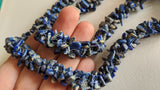 4-7 mm Lapis Lazuli Rough Chips, Lapis Lazuli Beaded Rope, Natural Lapis Lazuli