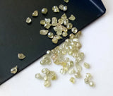 2-3.5mm Raw Clear Yellow Diamonds Light Yellow Loose Uncut Smooth Rough Diamond