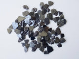 6-9mm Black Rough Diamond Slices, Black Raw Diamond Chips, Loose Raw Uncut