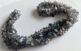 4-7 mm Labradorite Rough Chips, Labradorite Beaded Rope, Natural Labradorite