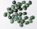10-14mm Emerald Rose Cut Cabochons, Natural Emerald Free Form Fancy Shape