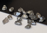 5-6mm Salt And Pepper Diamond, Nats Rough Diamond, 5 Pcs Loose Diamonds