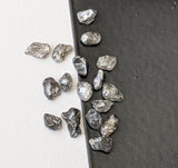 5-6mm Salt And Pepper Diamond, Nats Rough Diamond, 5 Pcs Loose Diamonds