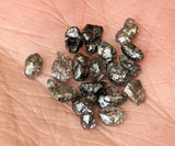 5-6mm Salt And Pepper Diamond, Nats Rough Diamond, 5 Pcs Loose Diamonds