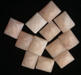 10x12mm Pink Opal Faceted Cabochons, Pink Opal Rectangle Shape Faceted Flat Back