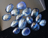 10-12mm Kyanite Plain Cabochons, Natural Kyanite Free Form Flat Back Cabochons