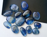 10-12mm Kyanite Plain Cabochons, Natural Kyanite Free Form Flat Back Cabochons